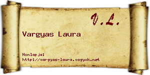 Vargyas Laura névjegykártya